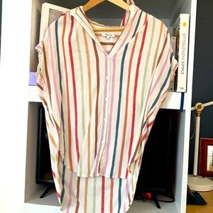 Madewell Central Rainbow Stripe Tunic - Small